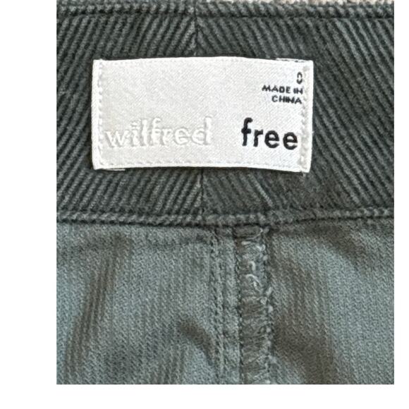 Wilfred Free Aritzia Karmen Button Front Olive Green Skirt Size 0 - Picture 5 of 7